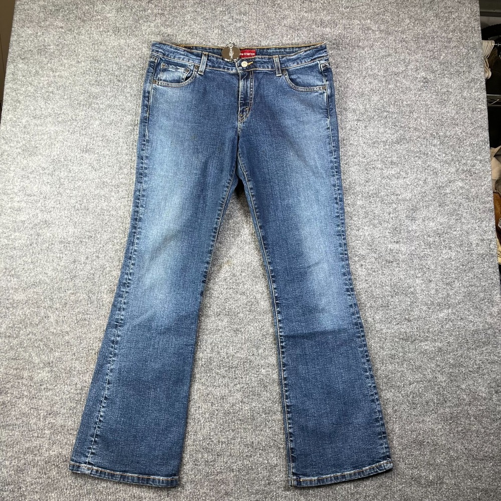 Levi's 518 Superlow Bootcut Jeans Womens 13 Blue Denim Stretch Classic - 36X31.5